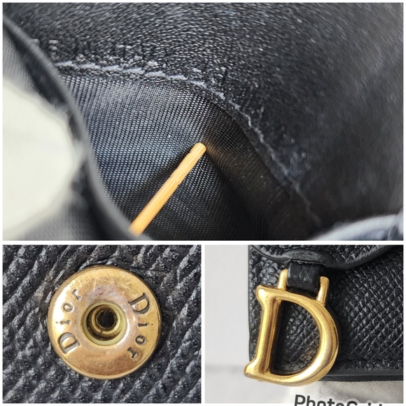 Auth Dior Saddle Black Trifold Wallet - Picture 4 of 12